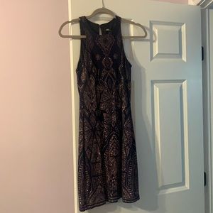 Navy dress with sparkle